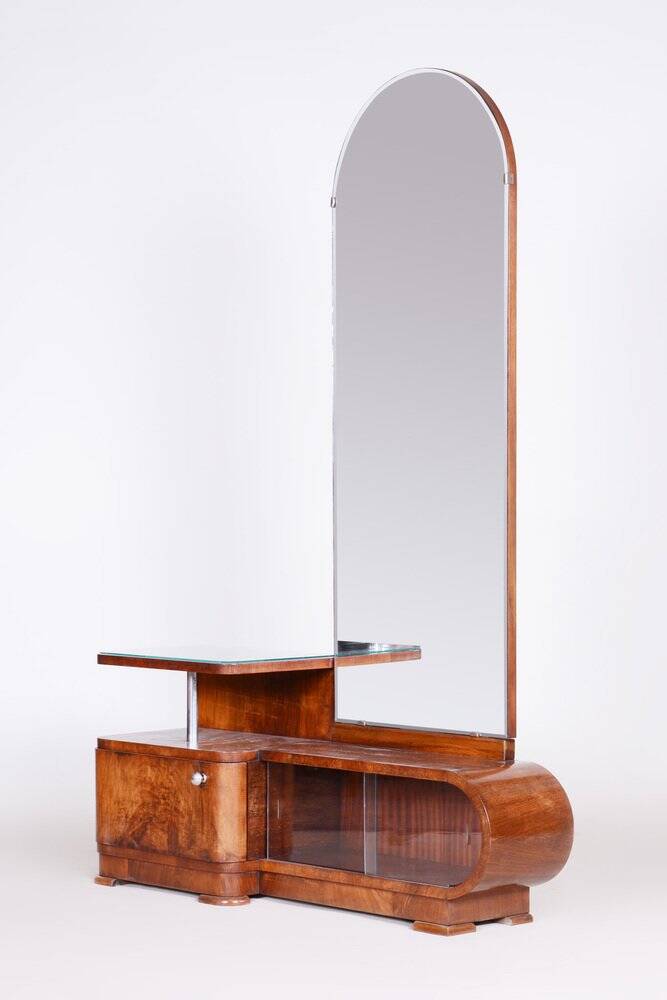 Art Deco Dressing Mirror in Walnut, Czech, 1920s