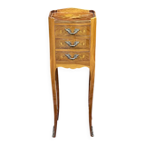Louis XV style bedside table in rosewood and oak from the 1970s.