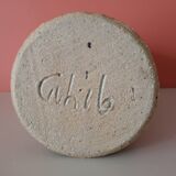 Signed stoneware vase