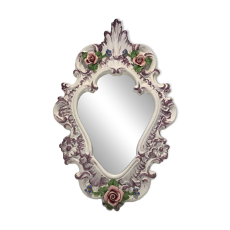 Miroir vintage céramique