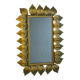 Rectangular wrought iron sun mirror from the 50
