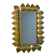 Rectangular wrought iron sun mirror from the 50