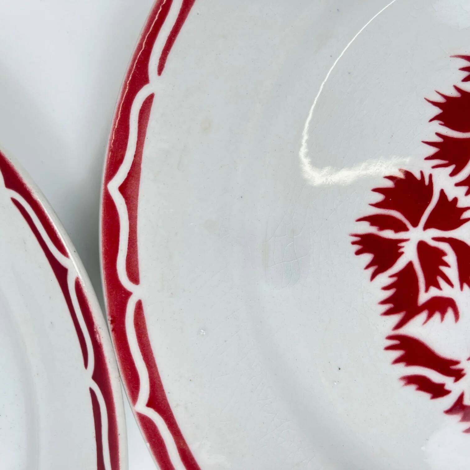 Set of 6 flat plates "Annecy", KG Lunéville, 20th century