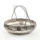 Art Nouveau fruit basket, silver metal, Kaiser, Germany, early 20th century