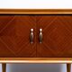 paire de tables de chevet italiennes en noyer des années 1950