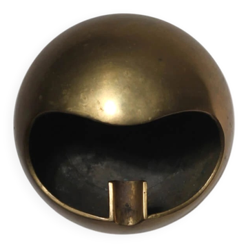 Modernist Spherical Brass Ashtray