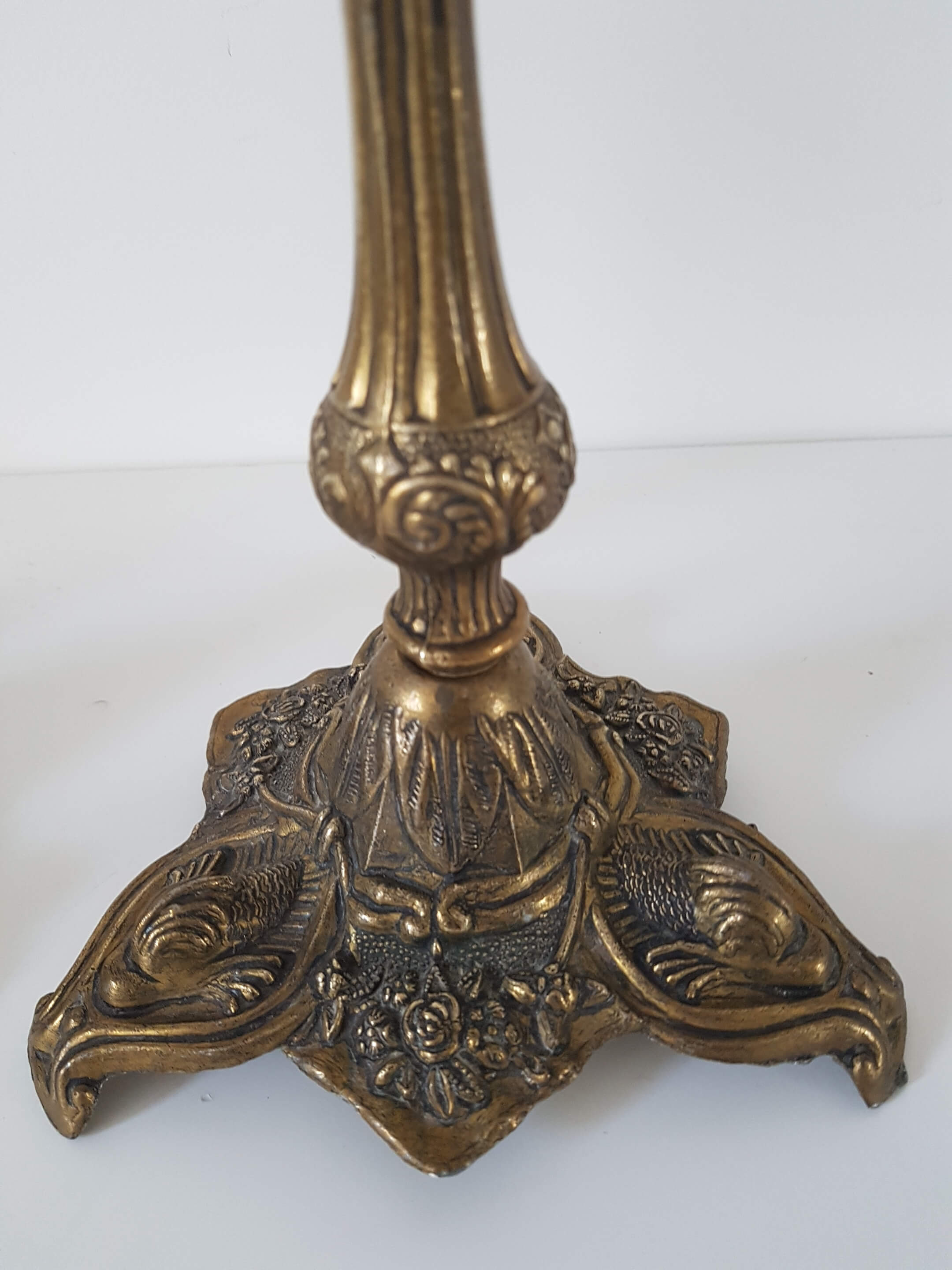 Pair of brass candlesticks