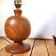 Pied de lampe vintage bois tourné