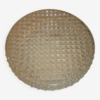 Globe pour plafonnier en verre pointes de diamant vintage