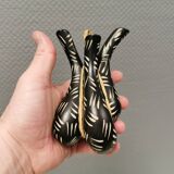 Wall-mounted vase for three small flowers by Loholt ceramics Denmark 70-80s