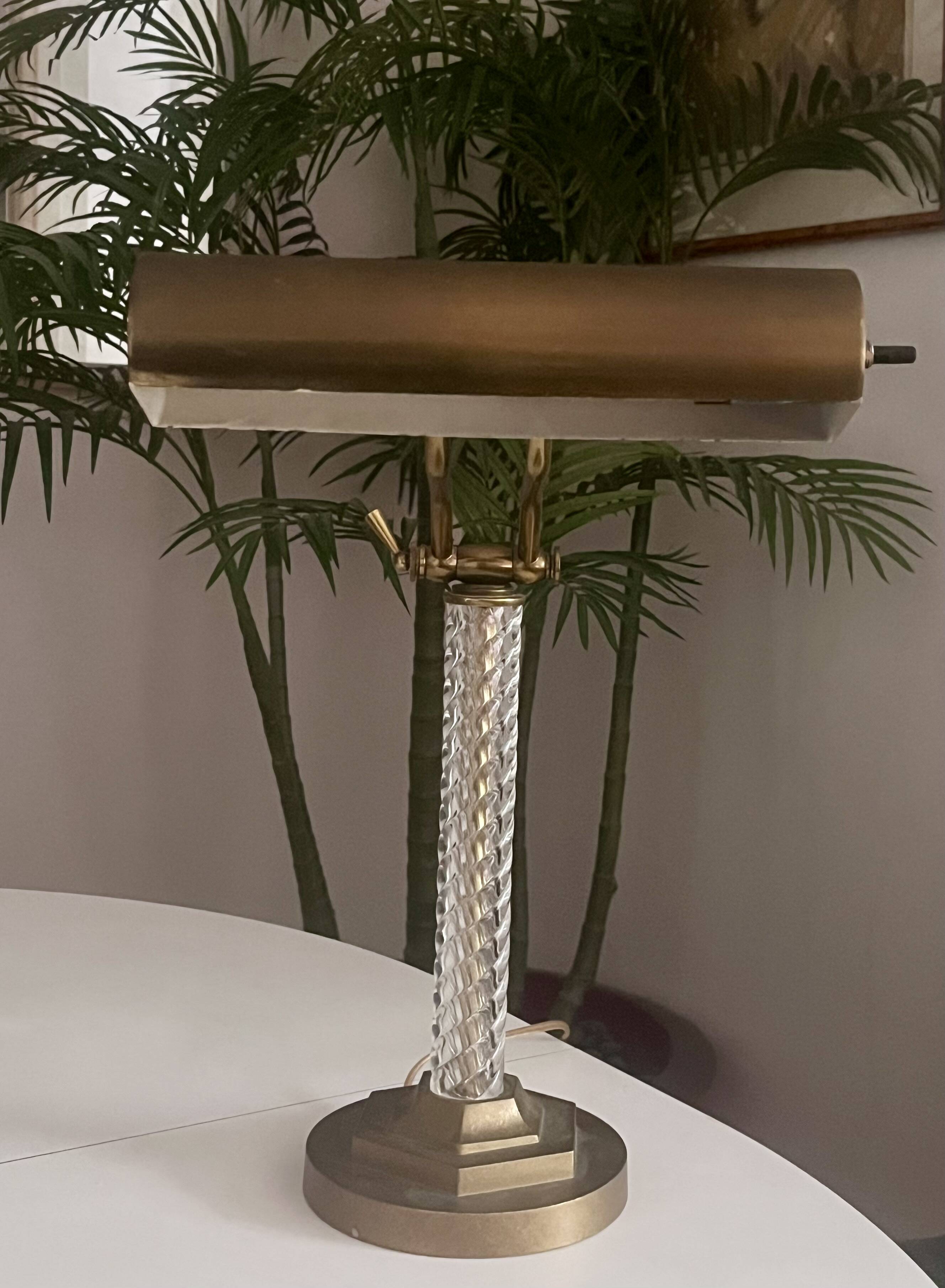 Art Deco desk lamp - vintage notary lamp - Hollywood Regency -