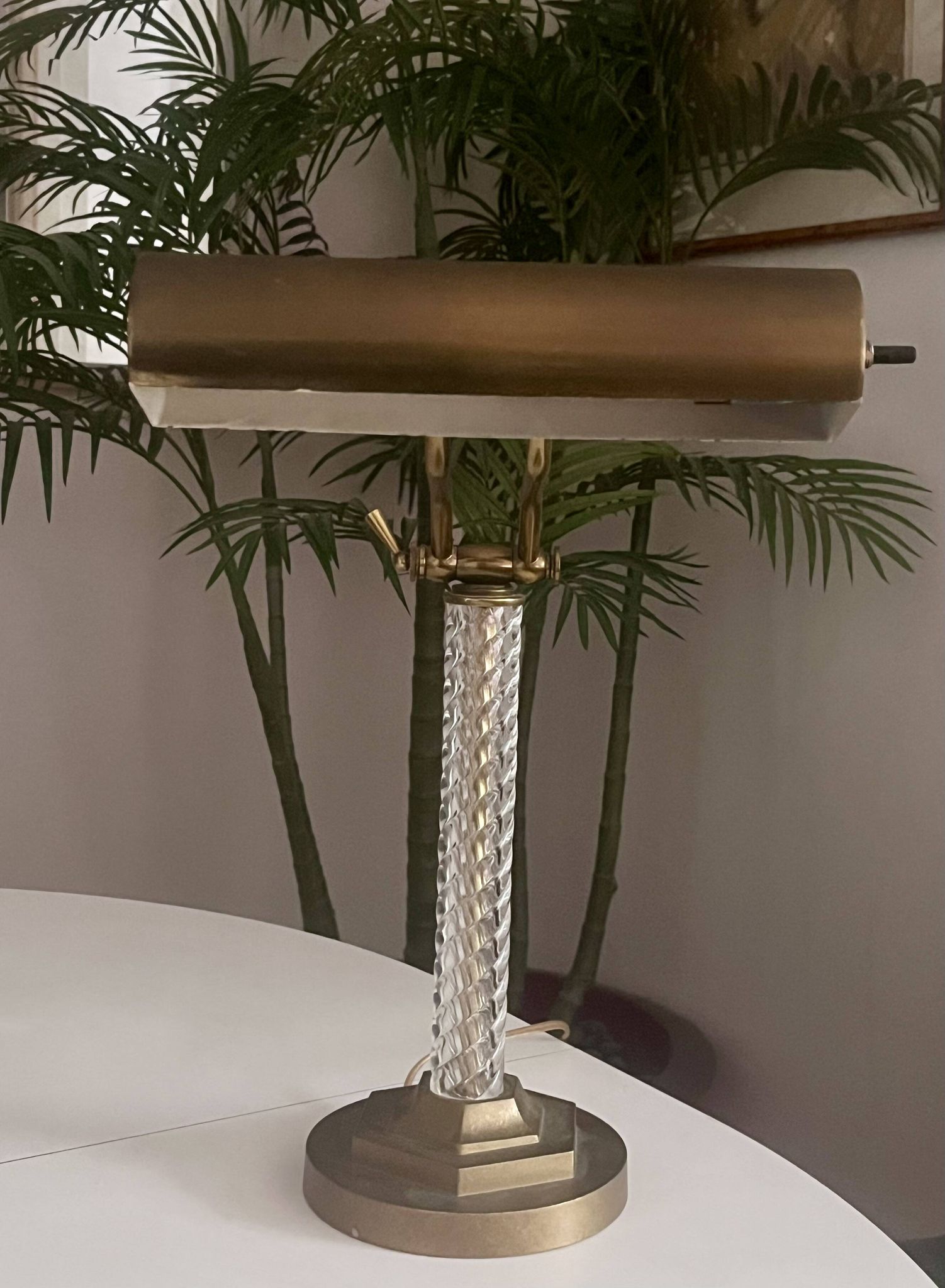 Art Deco desk lamp - vintage notary lamp - Hollywood Regency -