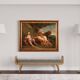 Antique Italian painting from the 17th century, bacchanal of cherubs