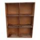 Shelves with vintage wooden lockers