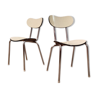Paire de chaises Formica vert d'eau