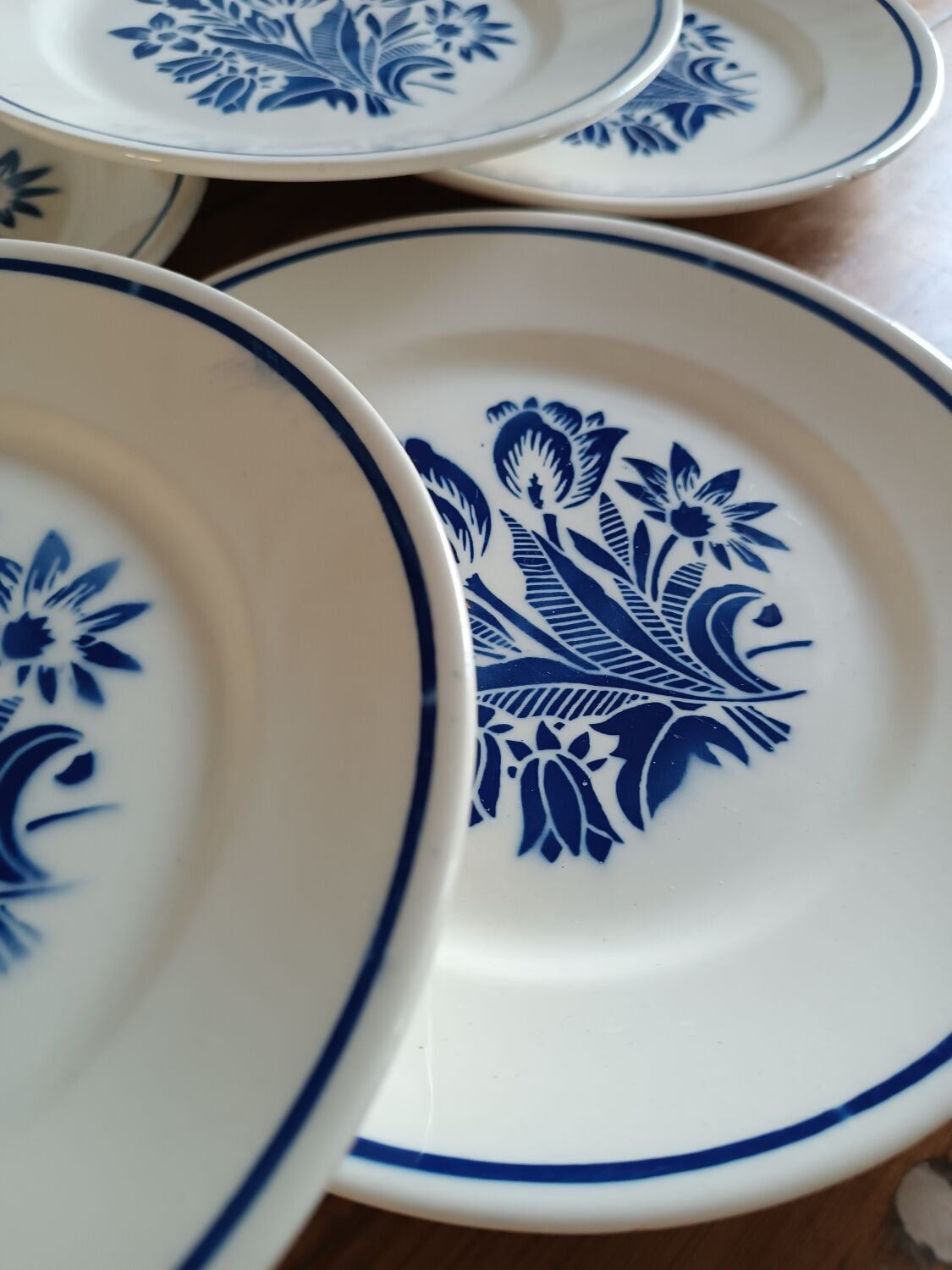 Set of 6 vintage earthenware plates