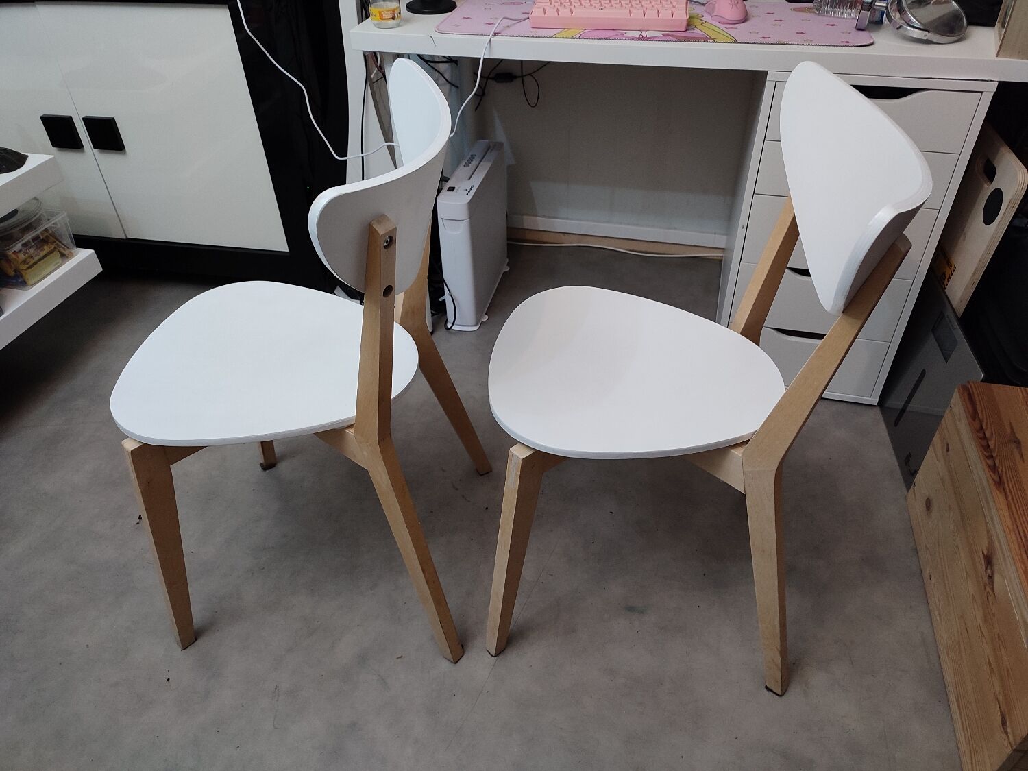 2 Ikea nordmyra chairs