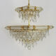 Vintage crystal and brass chandelier by Bakalowits & Söhne 8 lights, 1980s