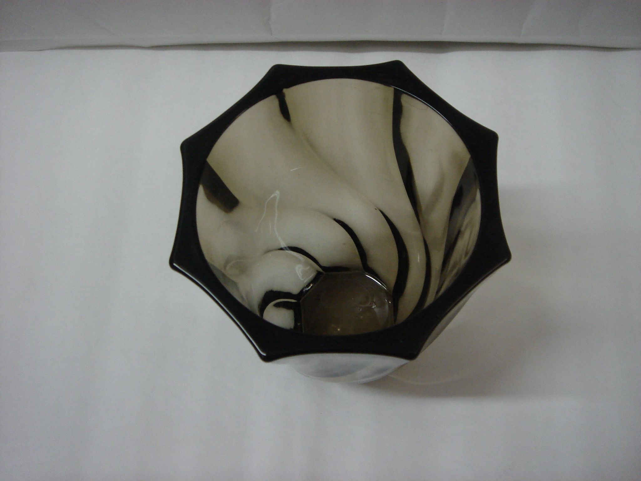 Art deco glass vase smoked from the years 1940/50