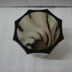 Art deco glass vase smoked from the years 1940/50