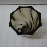 Vase art déco en verre fumé datant des années 1940/50