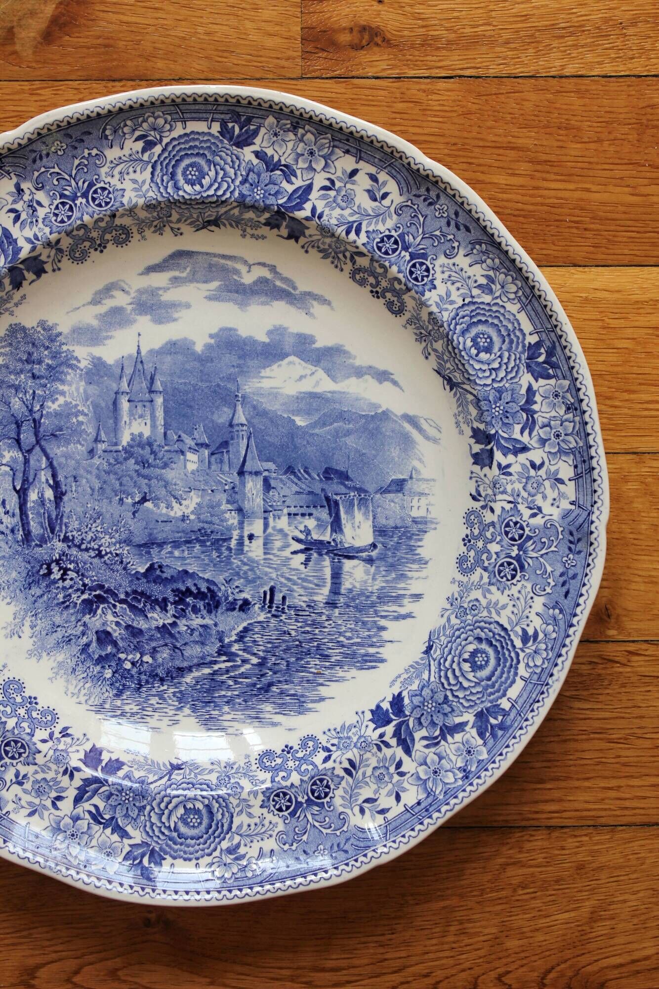 Hollow round dish in earthenware "Burgenland" Villeroy and vintage Boch