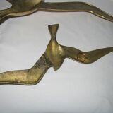 Ensemble de décoration murale 3 x mouette hirondelle oiseau laiton 80 / 90 s