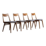 Ensemble de 4 chaises à repas boomerang par Alfred Christensen, Danemark, 1960