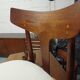 Danish chairs in teak fabric buckles