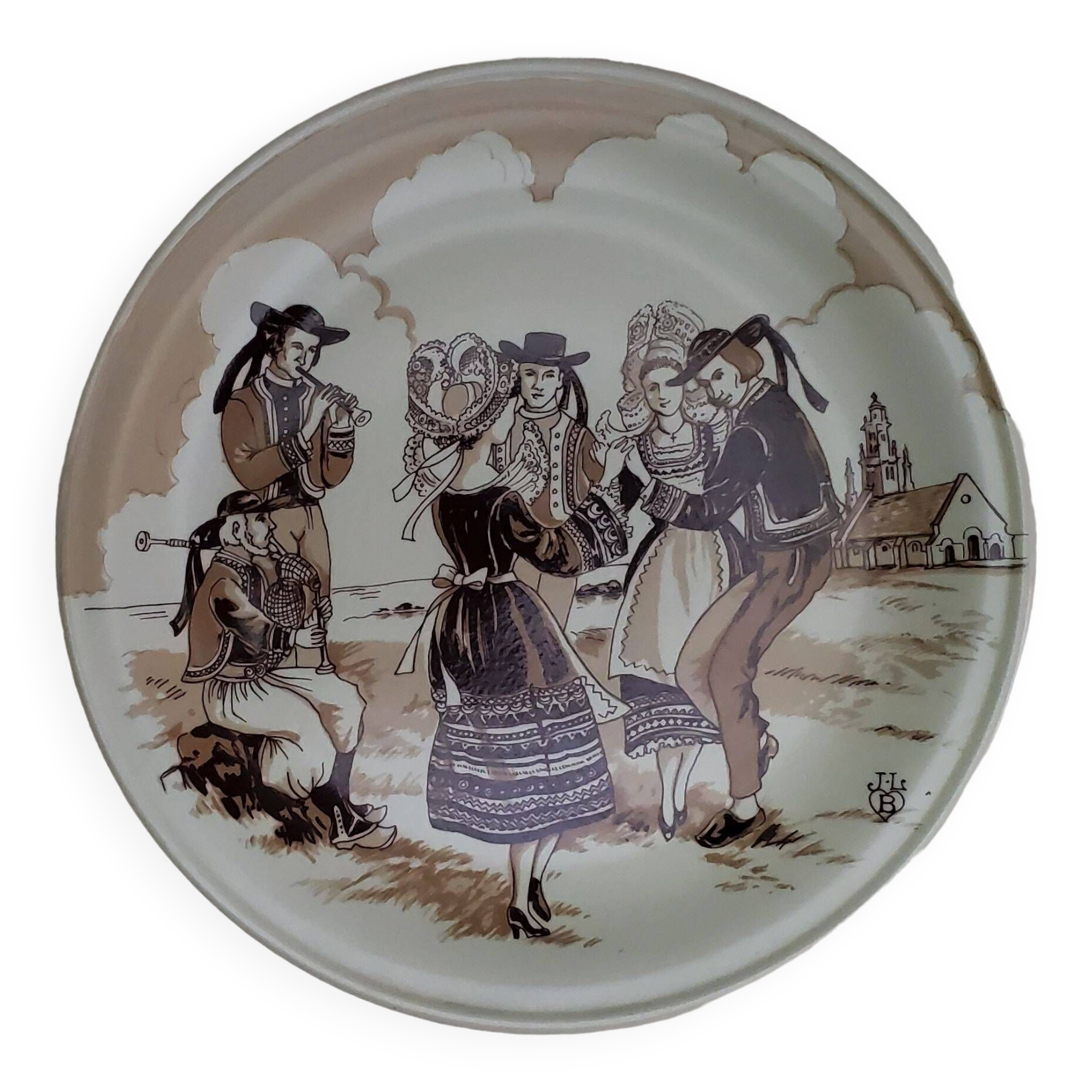 Castelroux porcelain plate (Dance)