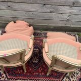 Paire de fauteuils cabriolets de style Louis XV