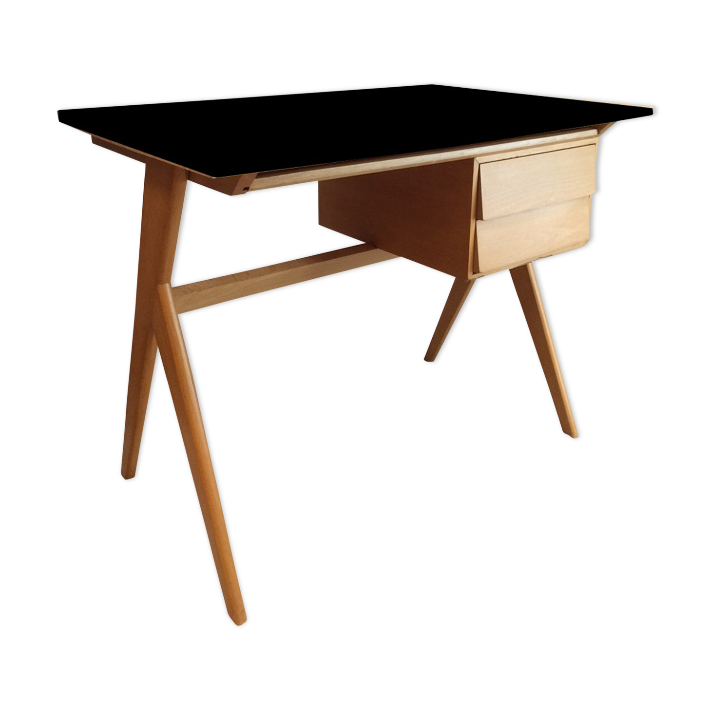 Bureau vintage pieds compas