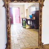 Napoleon III era mirror gilded with gold leaf