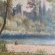HST/P painting “Live and wooded riverside with fortification” (20th century)