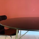 Arne Jacobsen dining set with egg table Model 3603 and chairs, 1960s