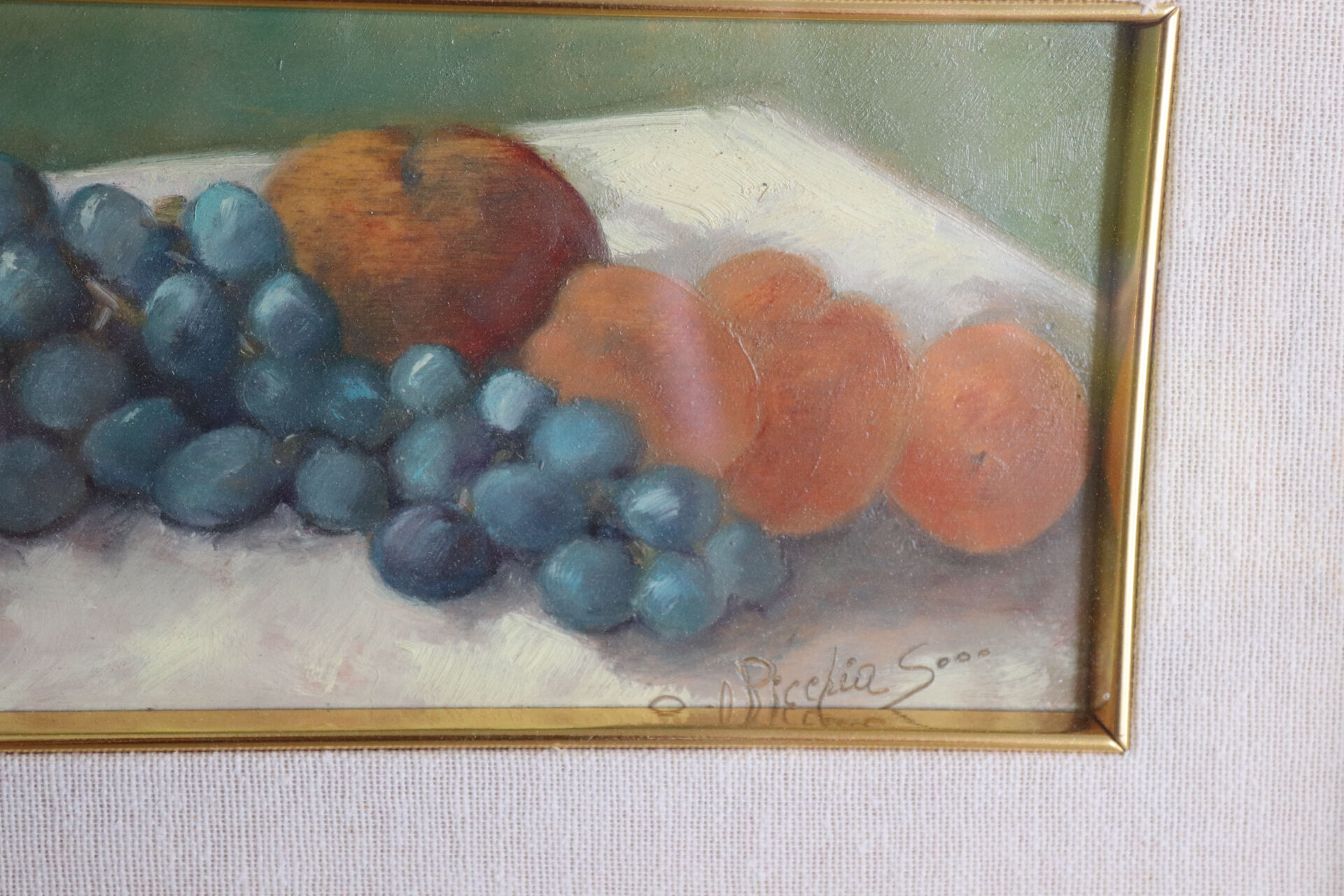 Still Life with Fruits – oil on framed panel