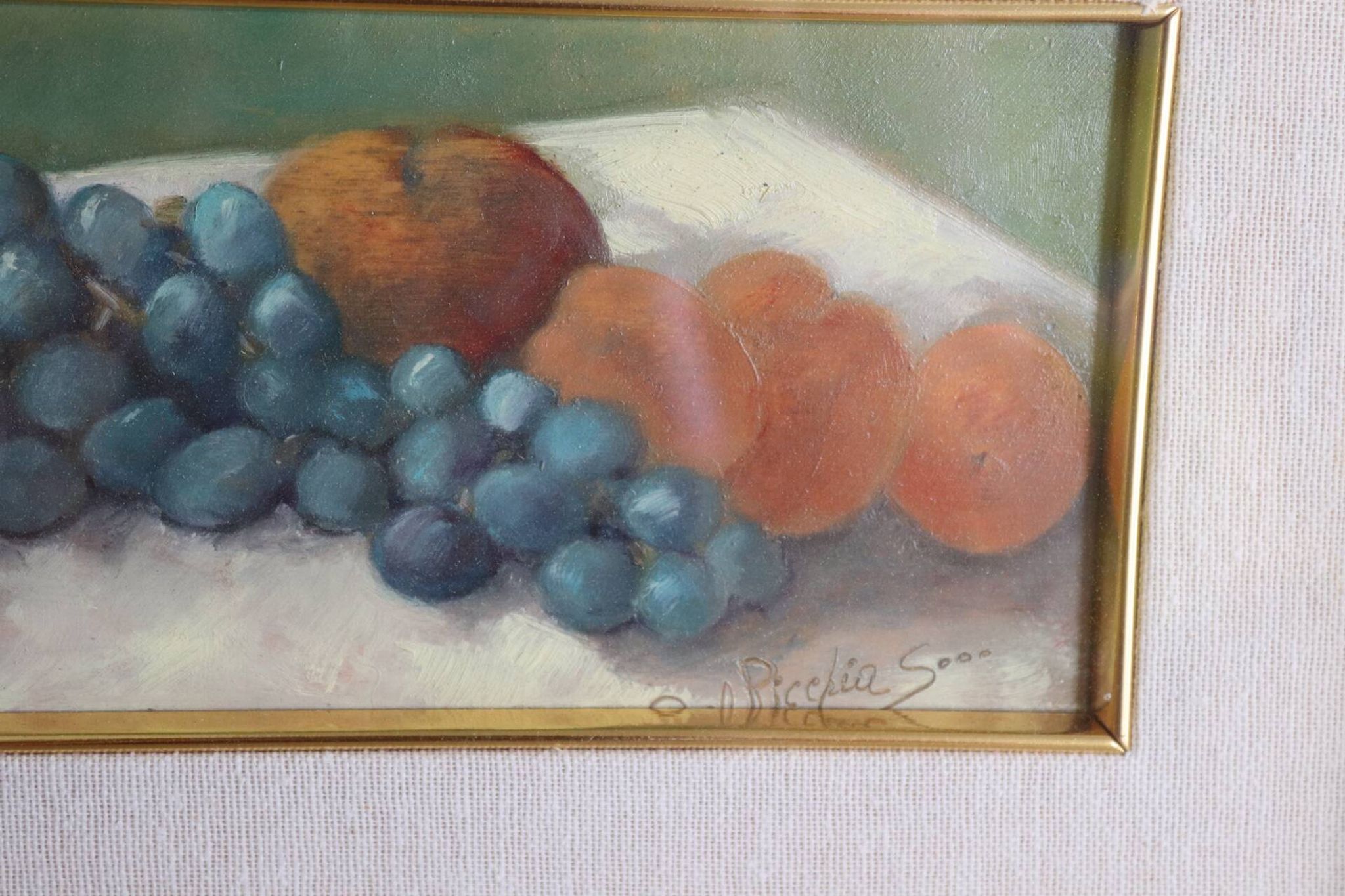 Still Life with Fruits – oil on framed panel