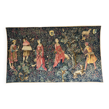 Reproduction of the hand-woven wall tapestry "Fruit Harvest 16th Century. Louvre Museum"