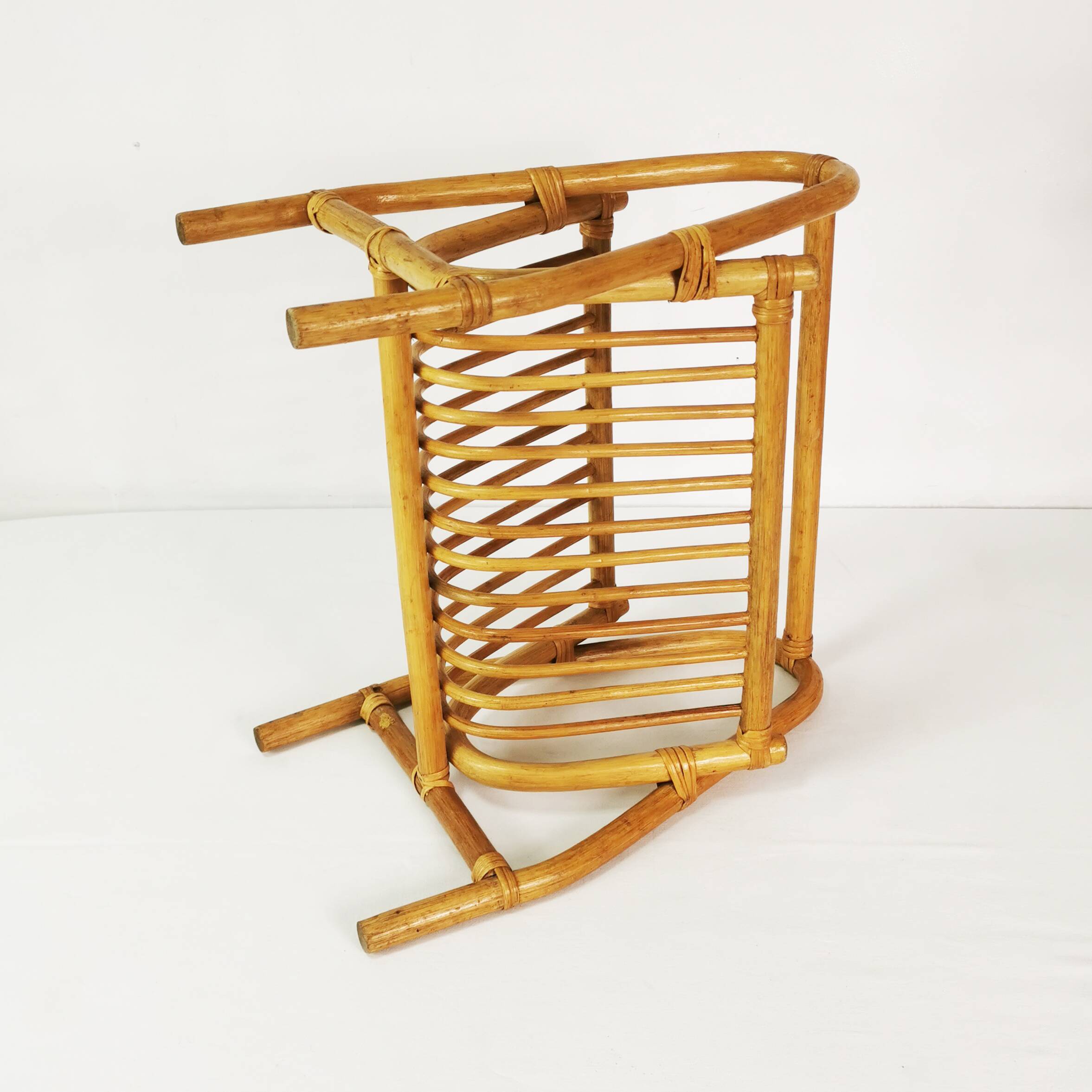 Mid Century Bamboo Newspaper Holder, Germany, 1960s