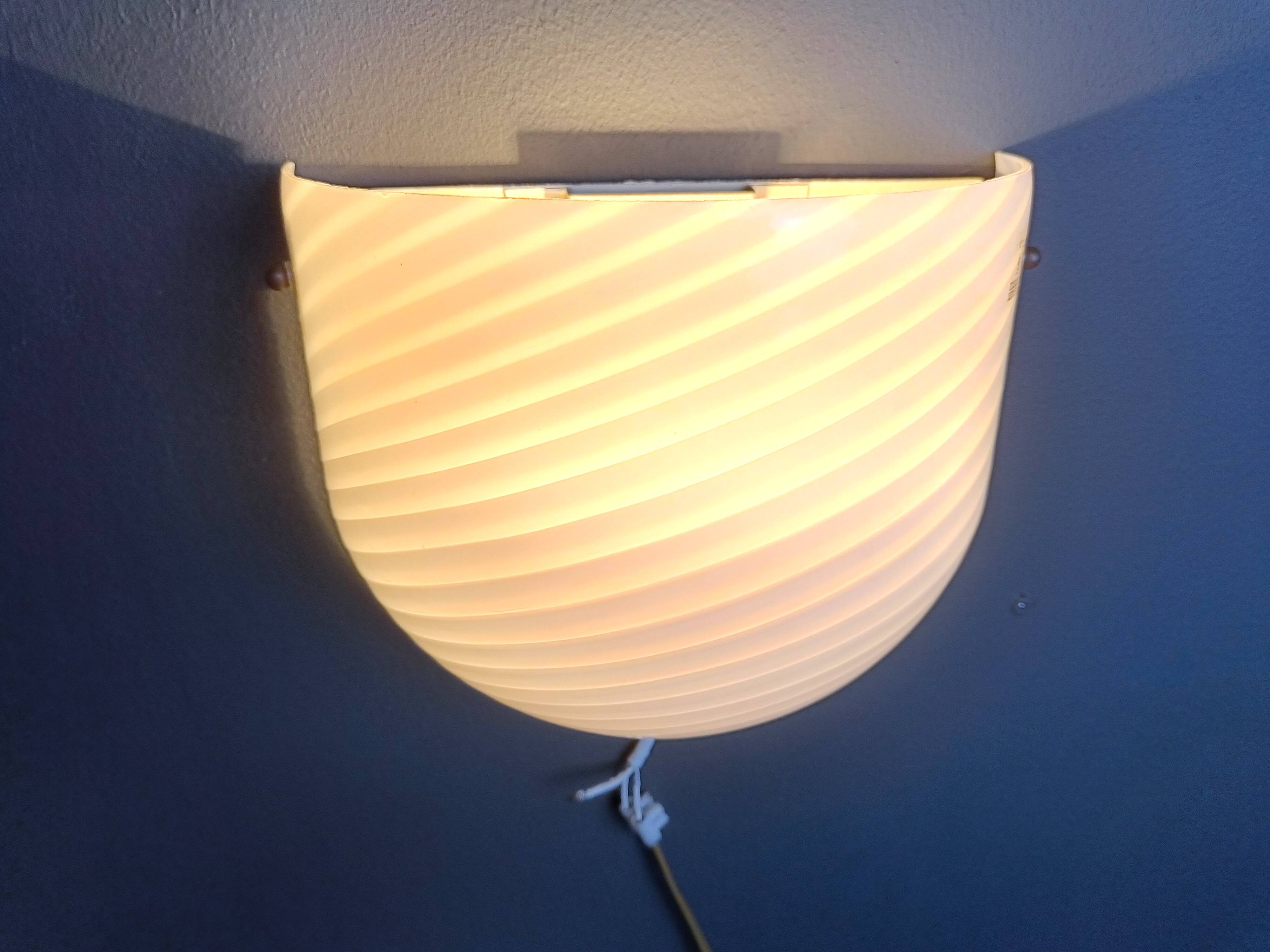 Murano Swirl Glass Sconce by VM-Vetri, Italy, 1970s