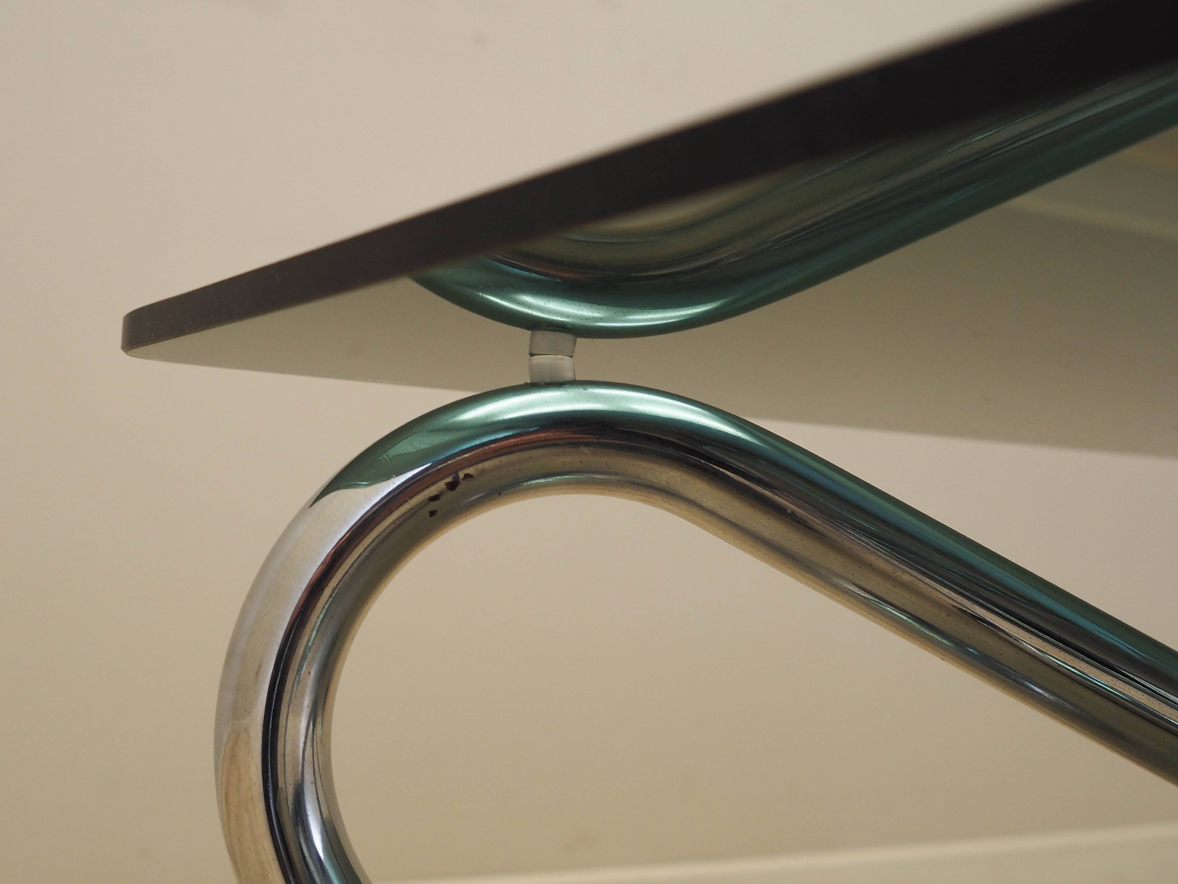 Glass coffee table, Italian design, 1970s, manufactured in Italy