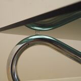 Glass coffee table, Italian design, 1970s, manufactured in Italy