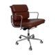 Eames ICF for Herman Miller brown leather Soft Pad Group chair