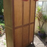 Glass cabinet art deco period library in oak