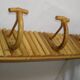 1950s bamboo rattan wall coat rack