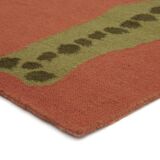 68.5 x 180 cm — WOOL FLAT WEAVE CROCODILE RUNNER - TOMATO