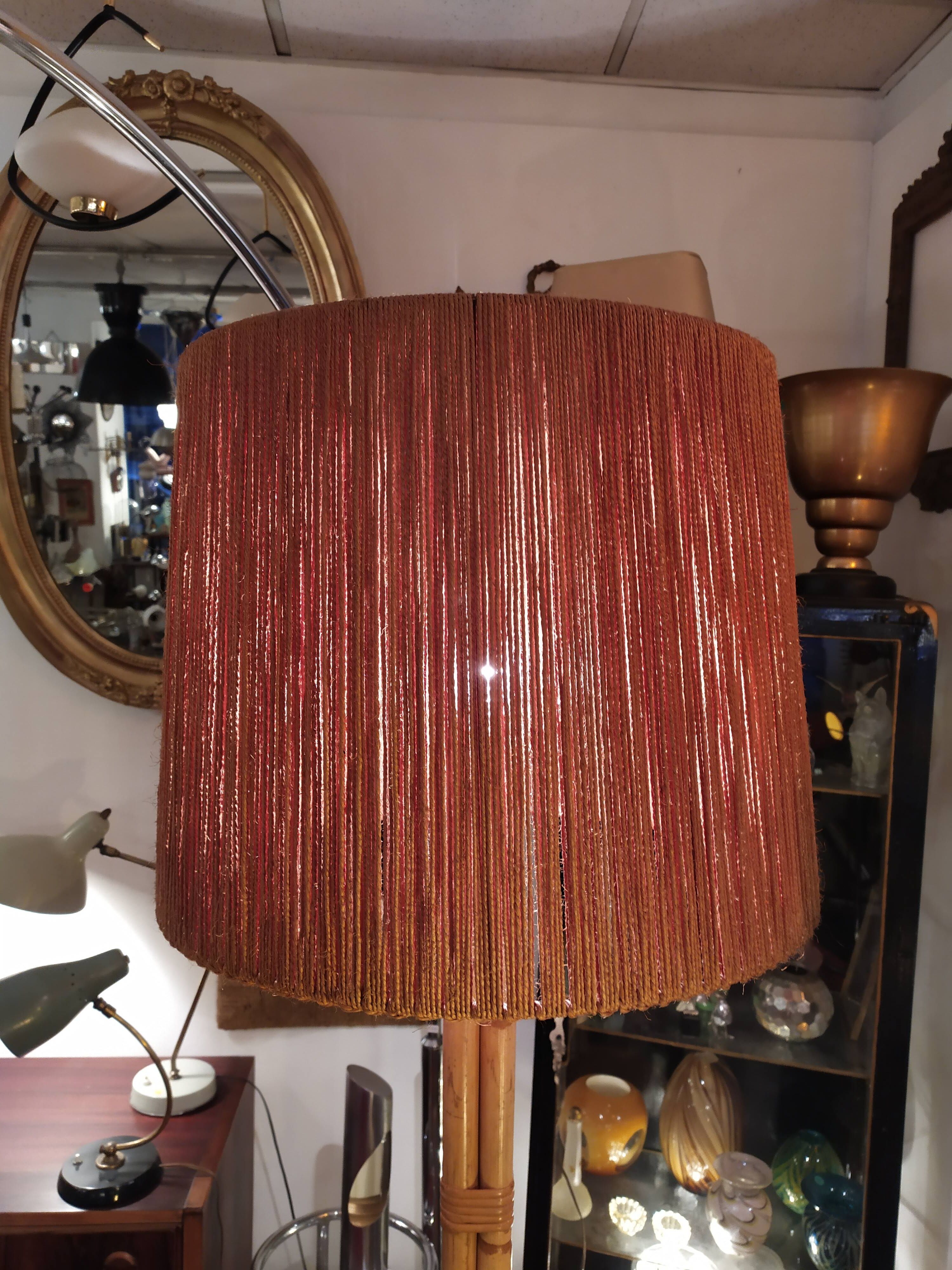 Rotin lamppost vintage rope