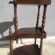 Corner wall display with 3 mahogany shelves