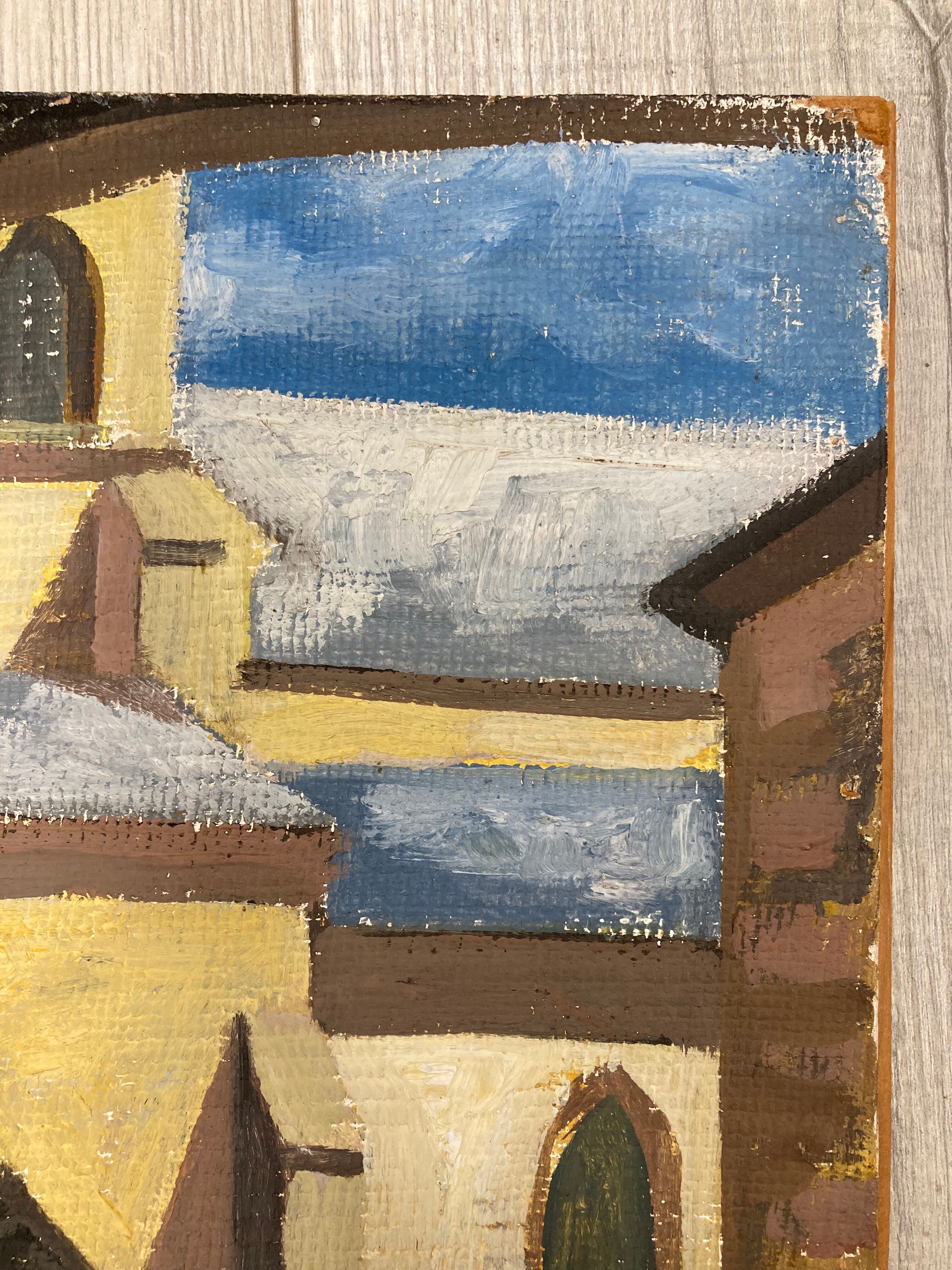 Oil on vintage panel