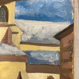 Huile sur panneau vintage